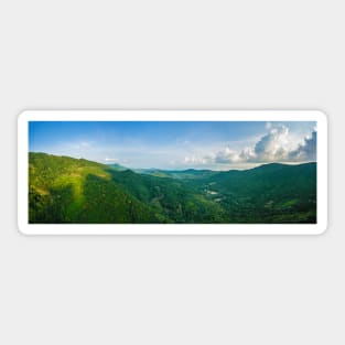 Aerial view of jungle mountains at Ko Samui island Sticker